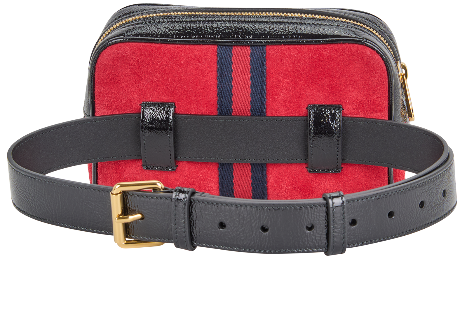 Small Ophidia Belt Bag, &pound;450, Handbags, Red, Leather/Suede, Back view